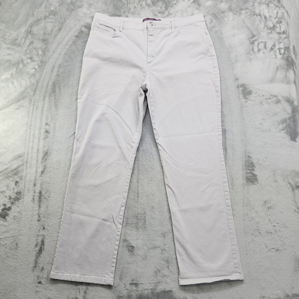 Gloria Vanderbilt Jeans Womens 18 Gray‎ Amanda High Rise Slim Leg Stretch Denim